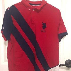 U.S. POLO ASSN. Red/White/Blue Polo Shirt